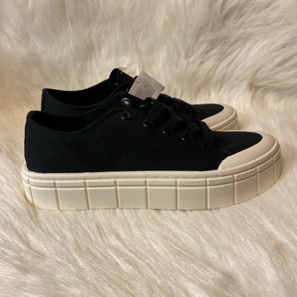 No Boundaries Chunky Lug Low Top Sneakers Womens‎ Size 8 Black Platform Shoes